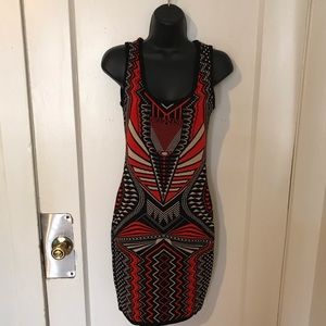 Tribal print sweater dress size small